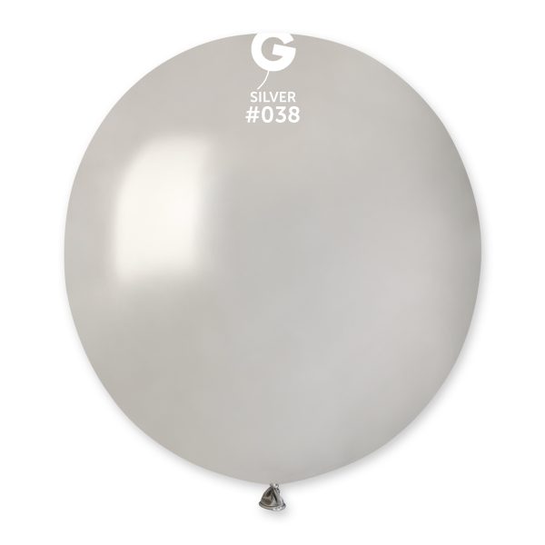 Balón pastelový strieborný 48 cm