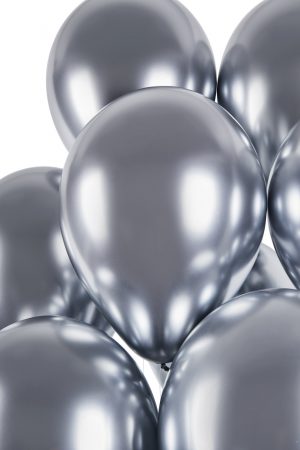 Balónik chrómový strieborný 33 cm
