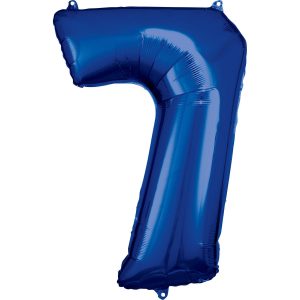 Balónik fóliový narodeninové číslo 7 modrý 86 cm