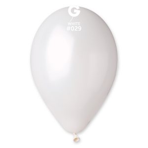 Balónik metalický biely 26 cm