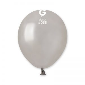 Balónik metalický strieborný 13 cm