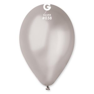 Balónik metalický strieborný 26 cm