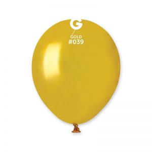 Balónik metalický zlatý 13 cm