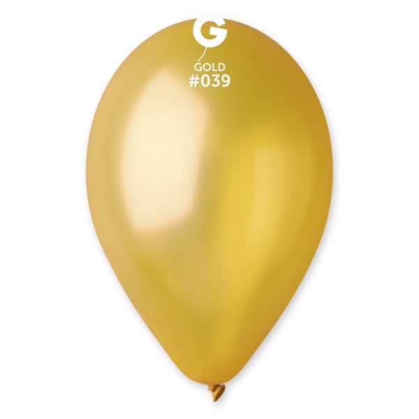 Balónik metalický zlatý 26 cm