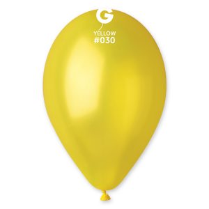 Balónik metalický žltý 26 cm
