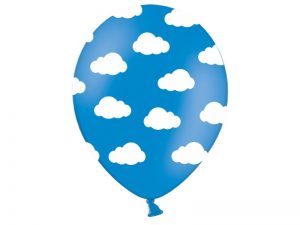 Balónik pastelový Oblaky chrpa modrá