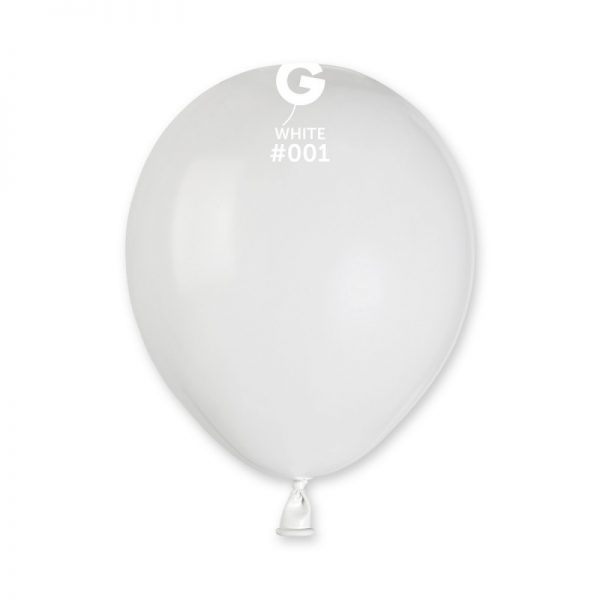 Balónik pastelový biely 13 cm
