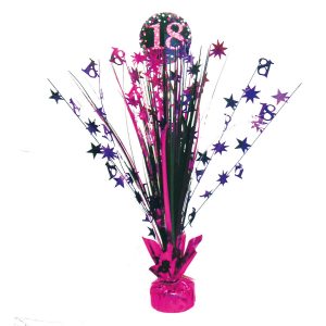 Dekorácia na oslavu - trblietavé 18. narodeniny (ružová)
