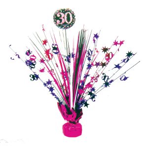 Dekorácia na oslavu - trblietavé 30. narodeniny (ružová)