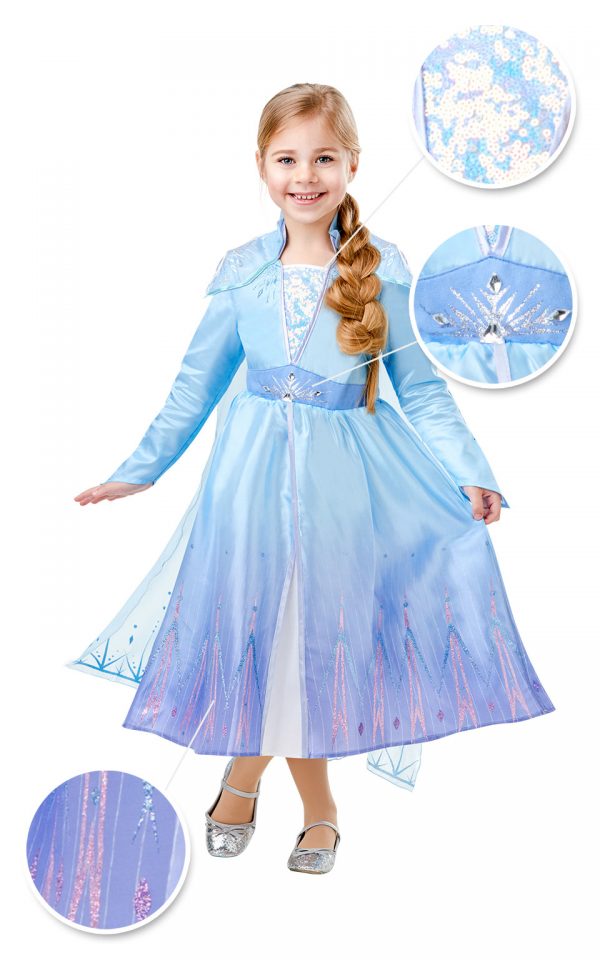 Detský deluxe kostým - Elsa (šaty) Veľkosť - deti: XS-5