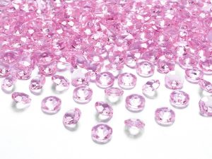 Diamantové konfety svetlo ružové 12mm