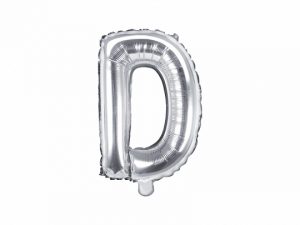 Fóliový balón Mini - Písmeno D 35cm strieborný