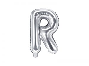 Fóliový balón Mini - Písmeno R 35cm strieborný