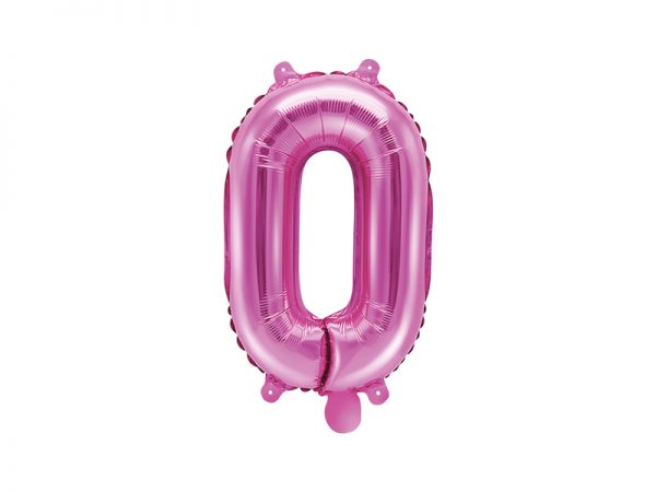Fóliový balón Mini - Číslo 0 ružový 35cm