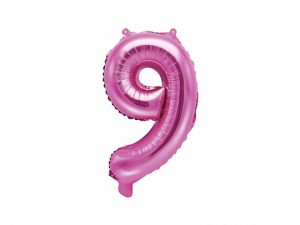Fóliový balón Mini - Číslo 9 ružový 35cm