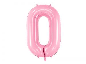 Fóliový balón narodeninové číslo 0 ružový 86cm