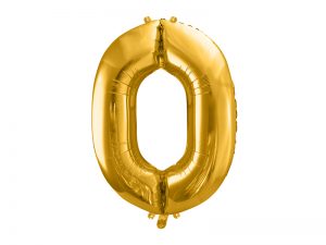 Fóliový balón narodeninové číslo 0 zlatý 86cm