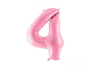 Fóliový balón narodeninové číslo 4 ružový 86cm
