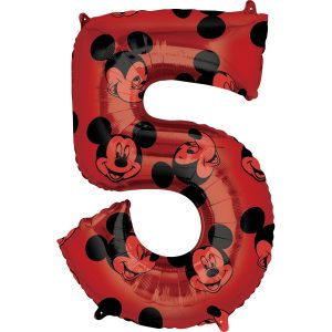 Fóliový balón narodeninové číslo 5 - Mickey Mouse