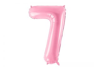 Fóliový balón narodeninové číslo 7 ružový 86cm