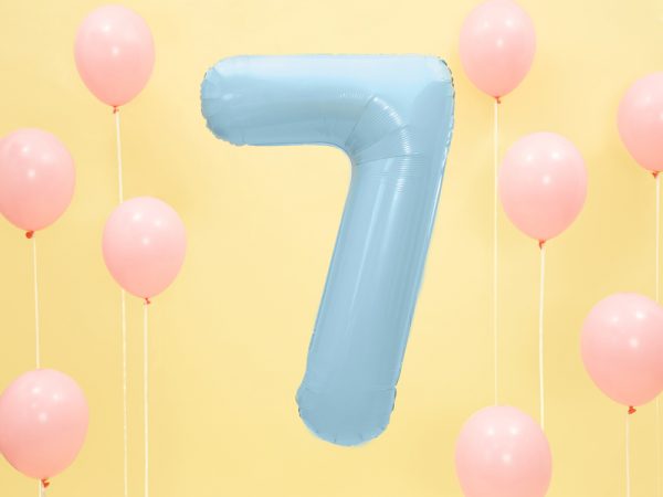 Fóliový balón narodeninové číslo 7 svetlomodrý-2