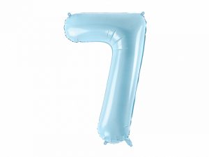 Fóliový balón narodeninové číslo 7 svetlomodrý