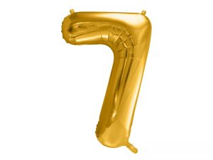 Fóliový balón narodeninové číslo 7 zlatý 86cm