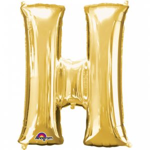 Fóliový balónik písmeno H 86 cm zlatý