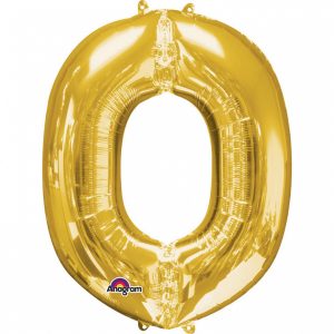 Fóliový balónik písmeno O 86 cm zlatý