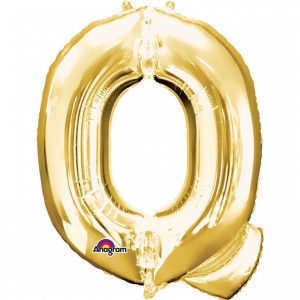Fóliový balónik písmeno Q 86 cm zlatý