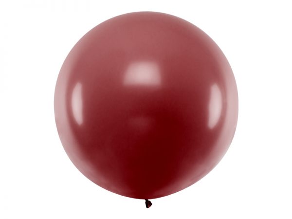 Guľatý latexový Jumbo balón 1m bordový