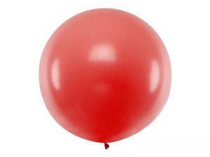 Guľatý latexový Jumbo balón 1m červený