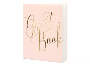 Kniha hostí - ružová so zlatým nadpisom