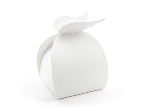 Krabička na darčeky - biela s krídlami