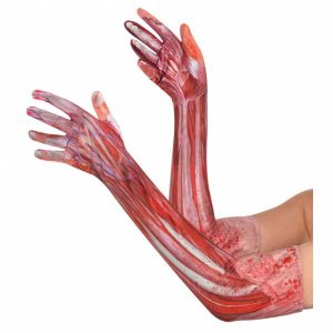 Krvavé dlhé rukavice