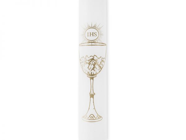 Kónická sviečka biela - Prvé sväté prijímanie 29cm-2