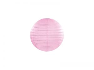 Okrúhly papierový lampión ružový 20 cm