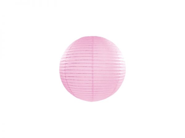 Okrúhly papierový lampión ružový 20 cm