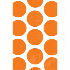 Papierové vrecúška bodkované - oranžové 10 ks