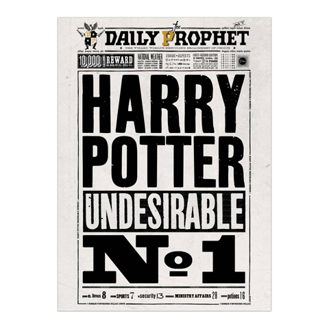 Plagát Denný prorok Harry Potter Undesirable No.1 - Harry Potter