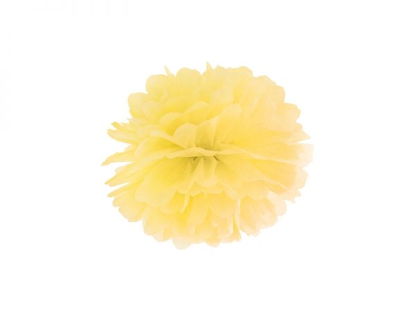 Pompom v tvare kvetu žltý 25 cm