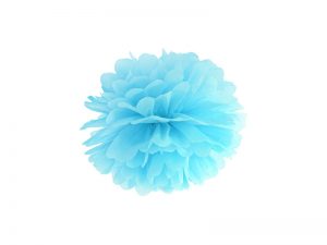Pompom v tvare modrého kvetu 25 cm