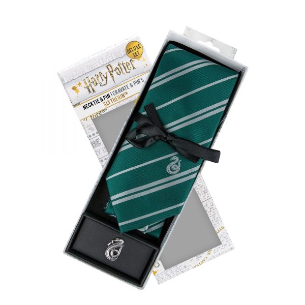 Slizolínska kravata Harry Potter so sponou - Deluxe box-6