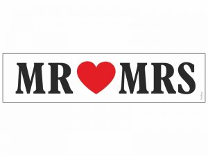 Svadobná ŠPZ Mr & Mrs