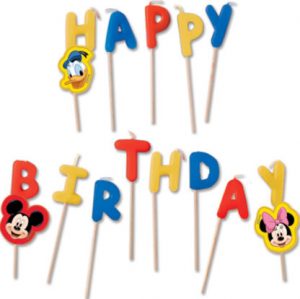 Sviečky Happy Birthday - Mickey Mouse