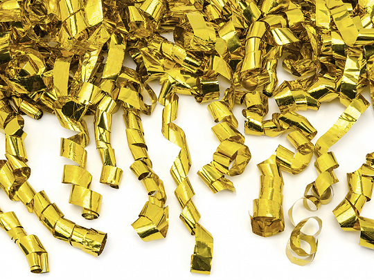 Vystreľovacie konfety - zlaté stužky 80 cm-2