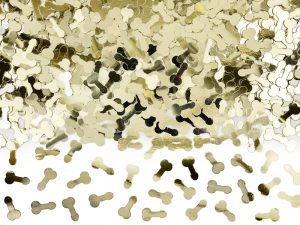 Zlaté konfety v tvare údu (30 g)