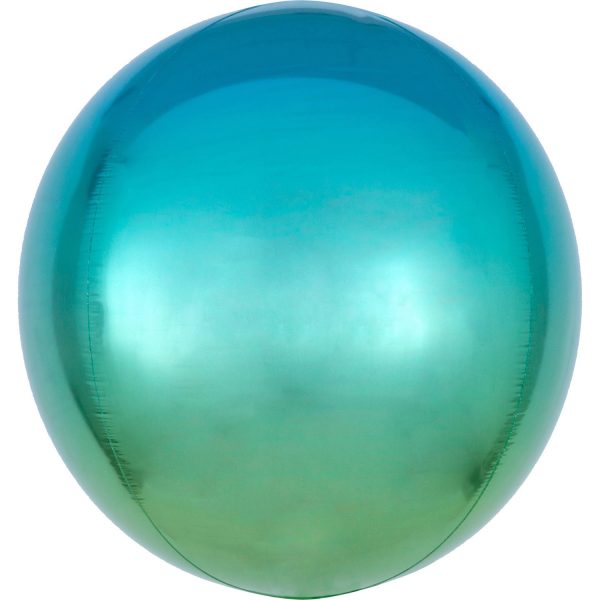modro-zelený fóliový balón- guľa