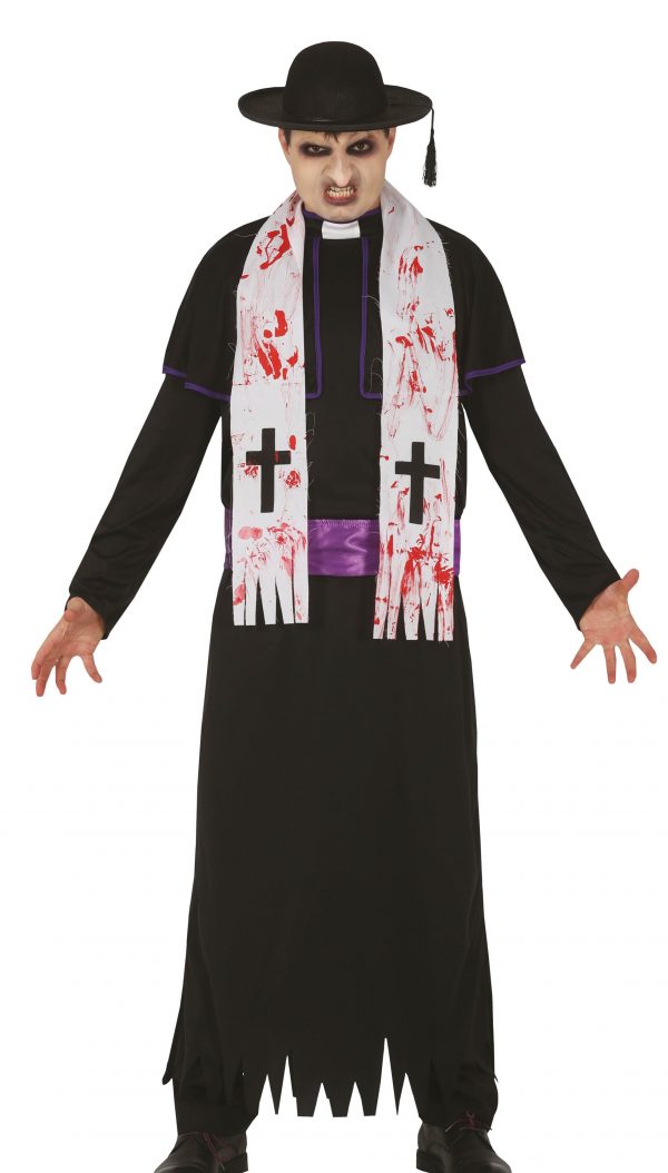 Pánsky kostým - Zombie kňaz Veľkosť - dospelý: L