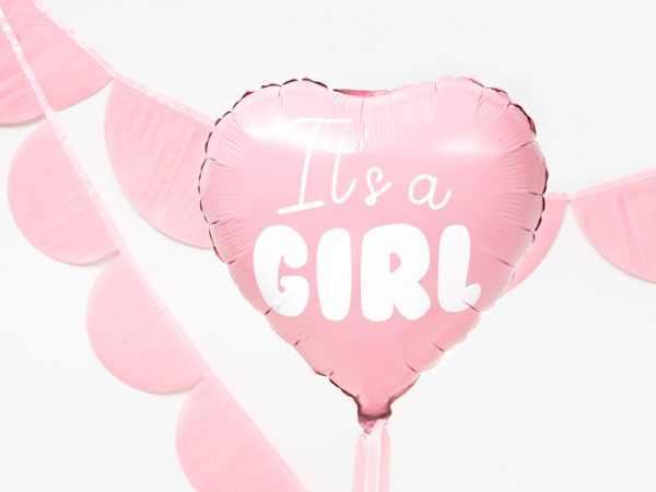Fóliový balón ružové srdce - It's a girl-2